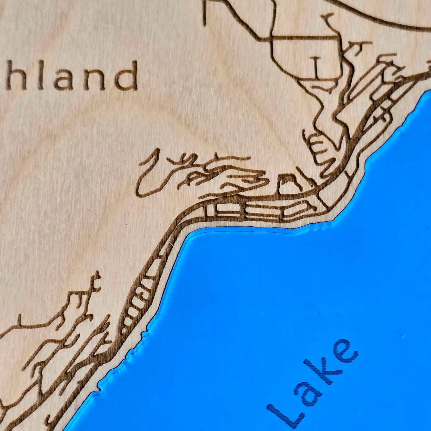 Peachland | 5x7 Framed Wood Map