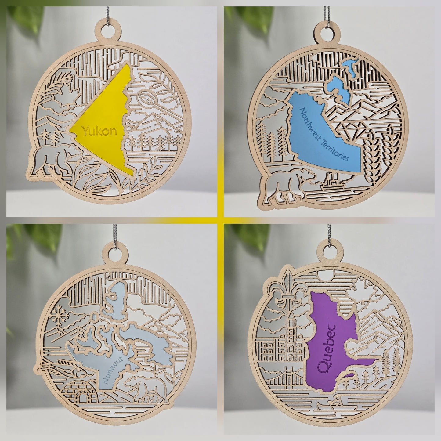 Canadian Provinces | Wooden Ornament