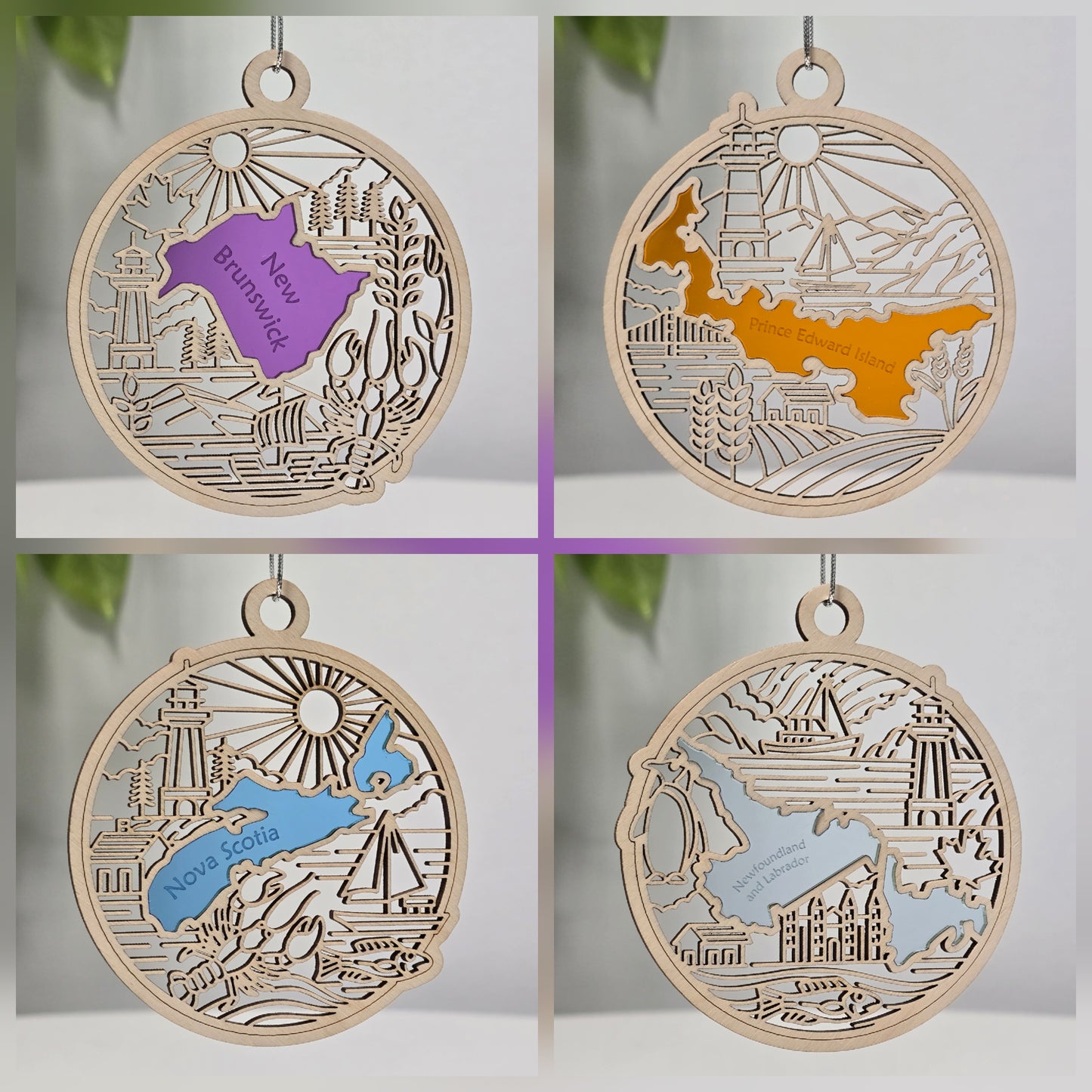 Canadian Provinces | Wooden Ornament