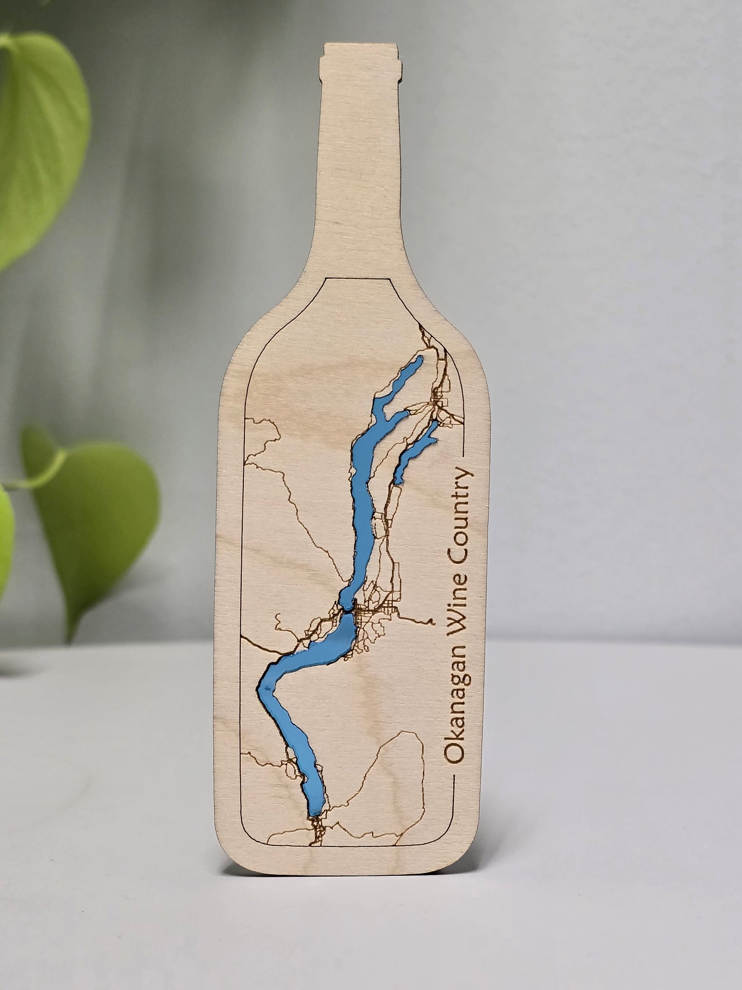 Okanagan Wine Country | Wine Bottle Magnet | Map