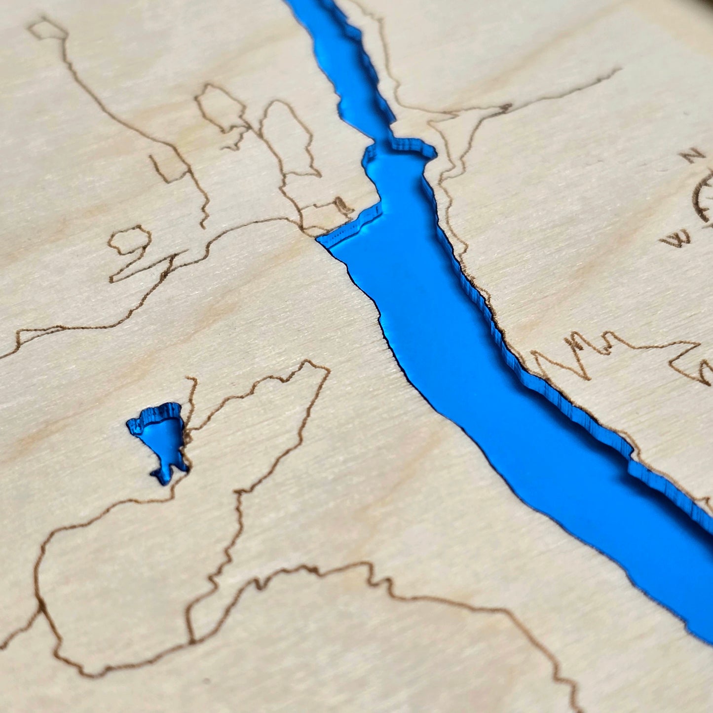 Mabel Lake | 5x7 Framed Wood Map