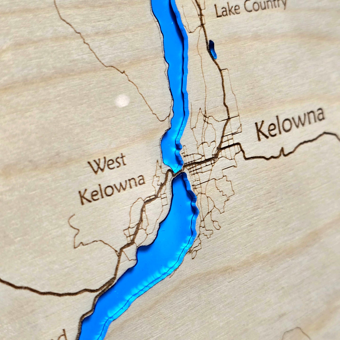 Okanagan Valley | 8x10 Framed Wood Map