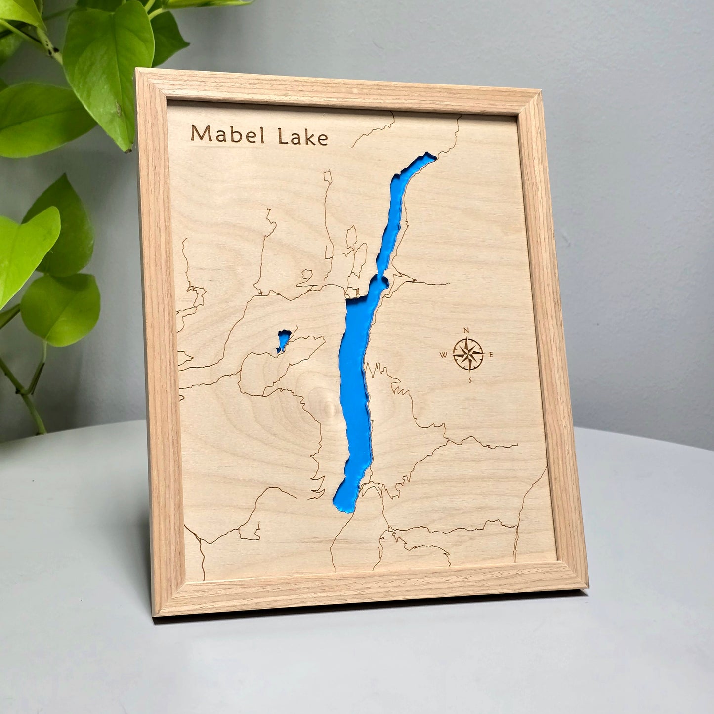 Mabel Lake | 8x10 Framed Wood Map