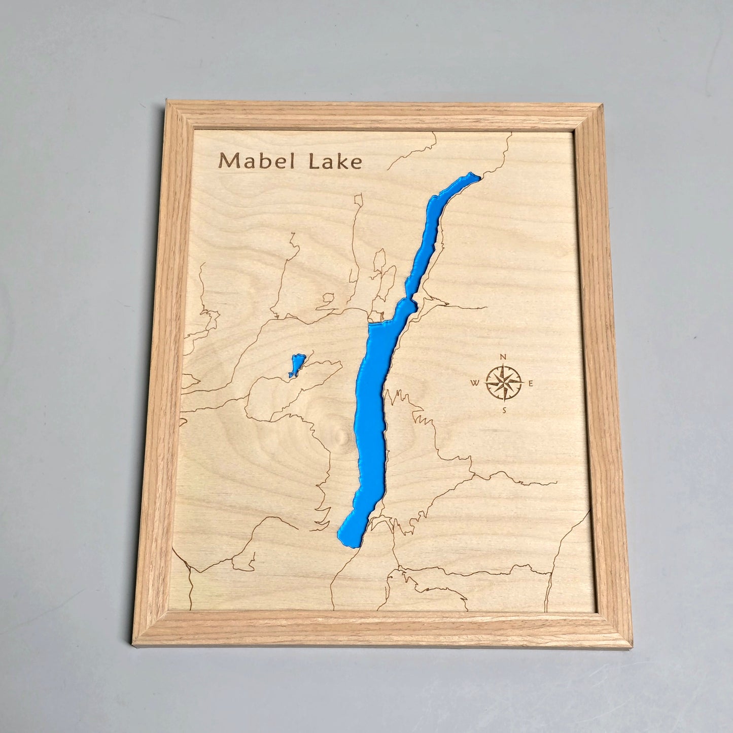 Mabel Lake | 8x10 Framed Wood Map