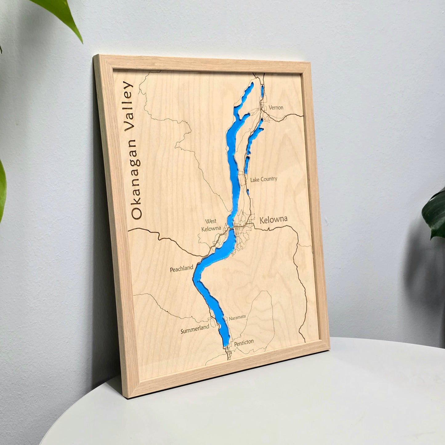 Okanagan Valley | 11x14 Framed Wood Map