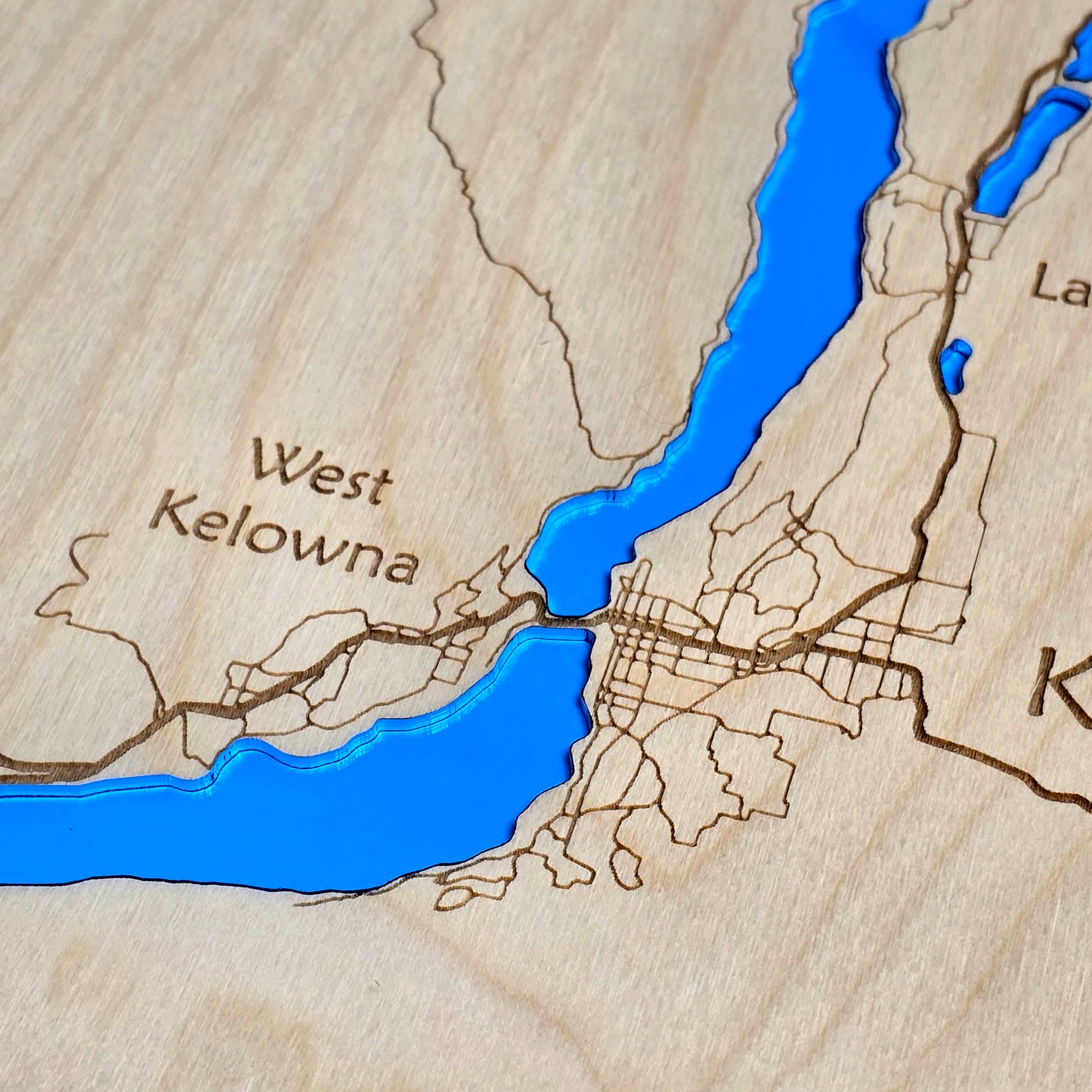 Okanagan Valley | 11x14 Framed Wood Map