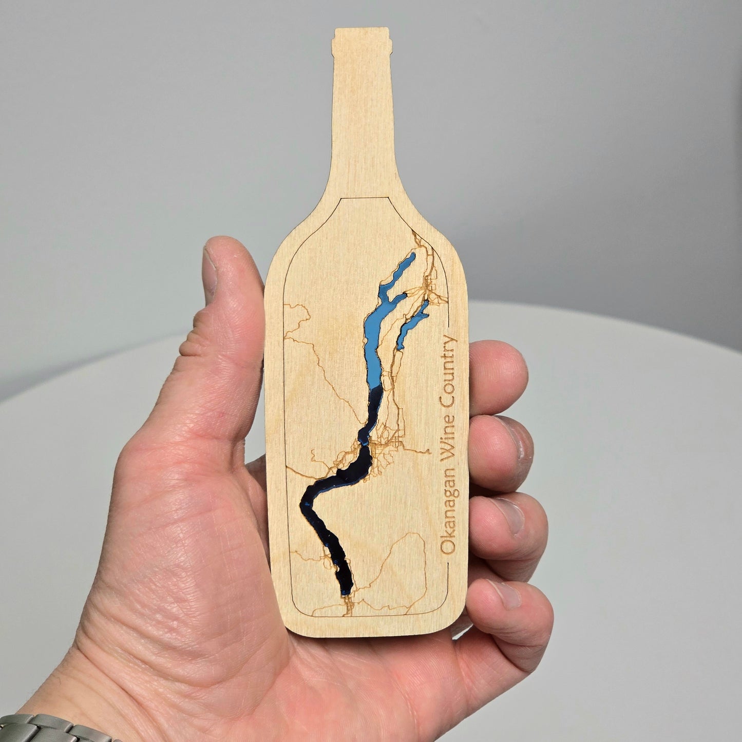 Okanagan Wine Country | Wine Bottle Magnet | Map