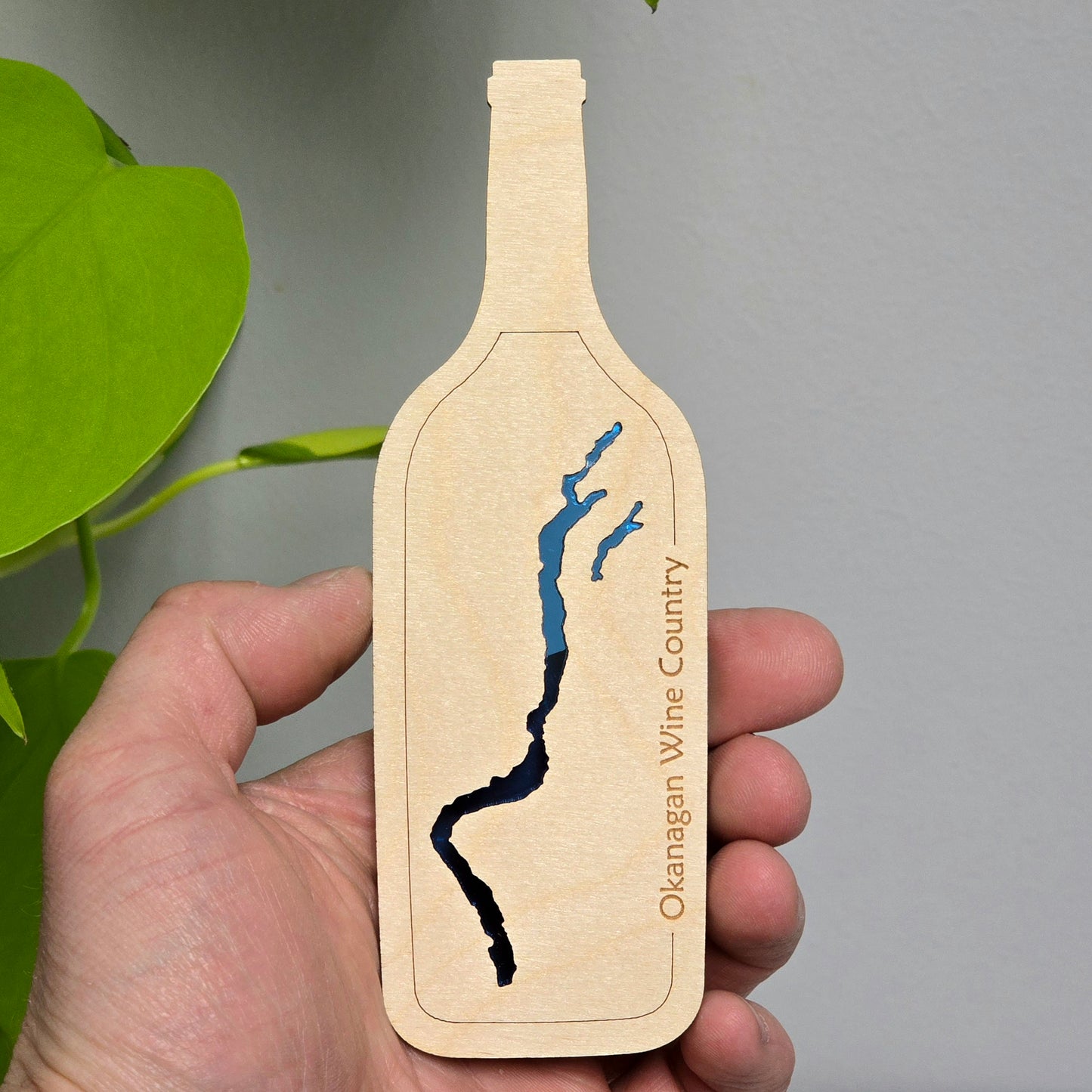 Okanagan Wine Country | Wine Bottle Magnet | Minimalist