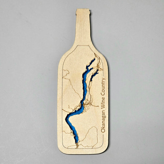 Okanagan Wine Country | Wine Bottle Magnet | Map